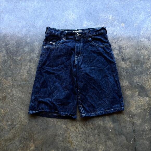 Vintage Baggy Y2K Eynce Denim‎ Embroidered Shorts - Picture 2 of 4